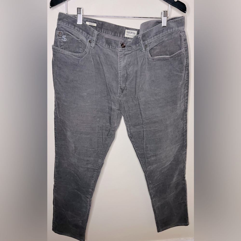 Todd Snyder Gray Corduroy Men Pants